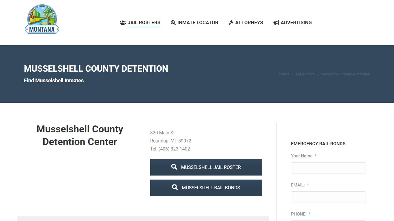 Musselshell County Detention - MONTANA JAIL ROSTER